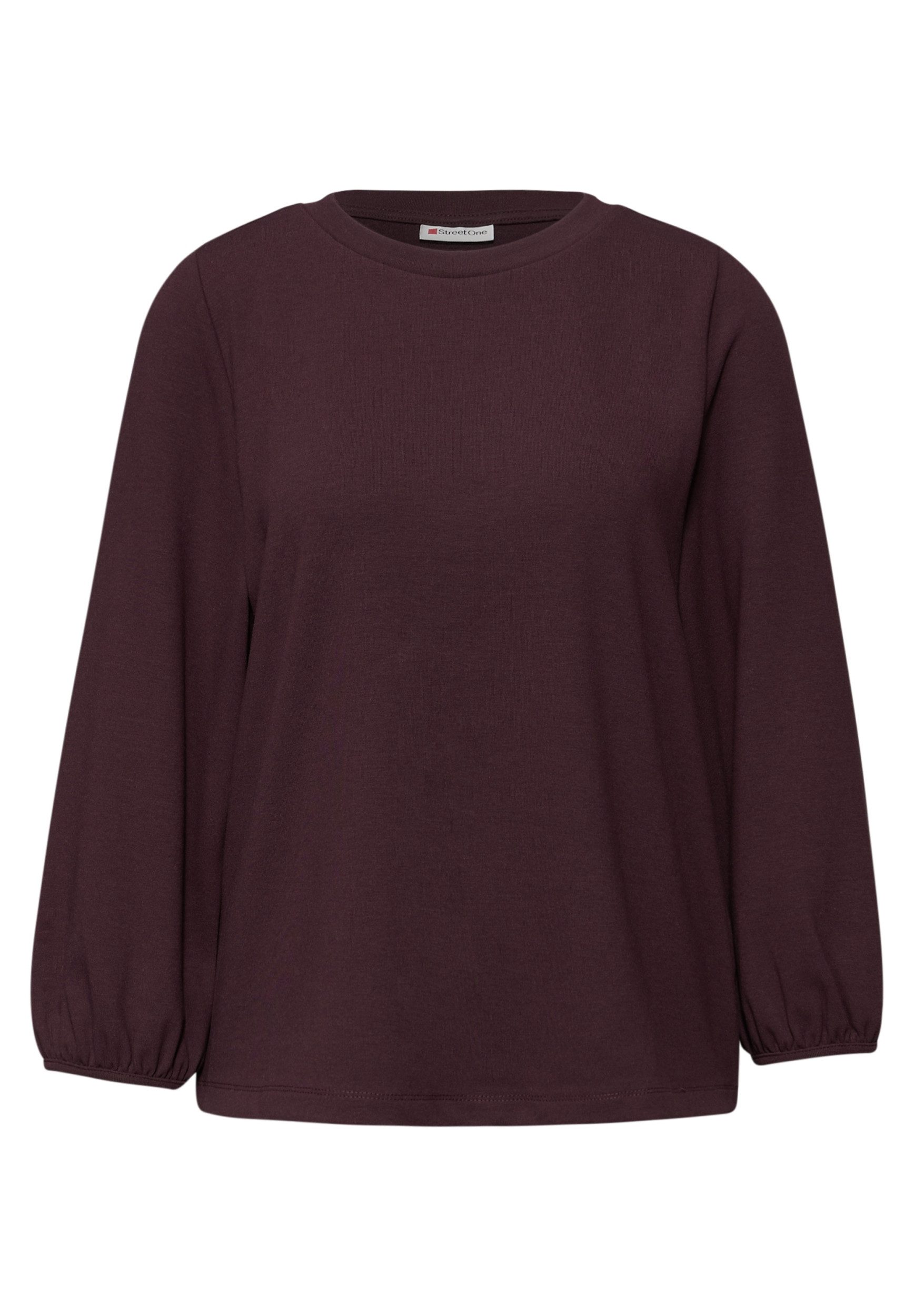 STREET ONE Langarmshirt LTD QR uni jacquard shirt günstig online kaufen