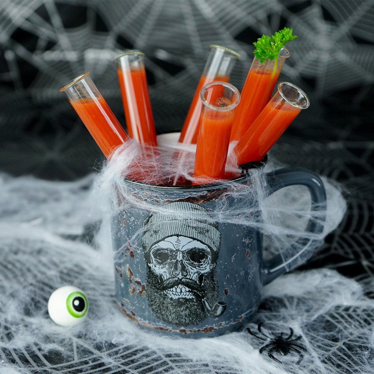 Geda Labels GmbH Tasse Sailor Skull Emaille-Optik, 1-tlg., Keramik, Grau, 400ml, spülmaschinengeeignet