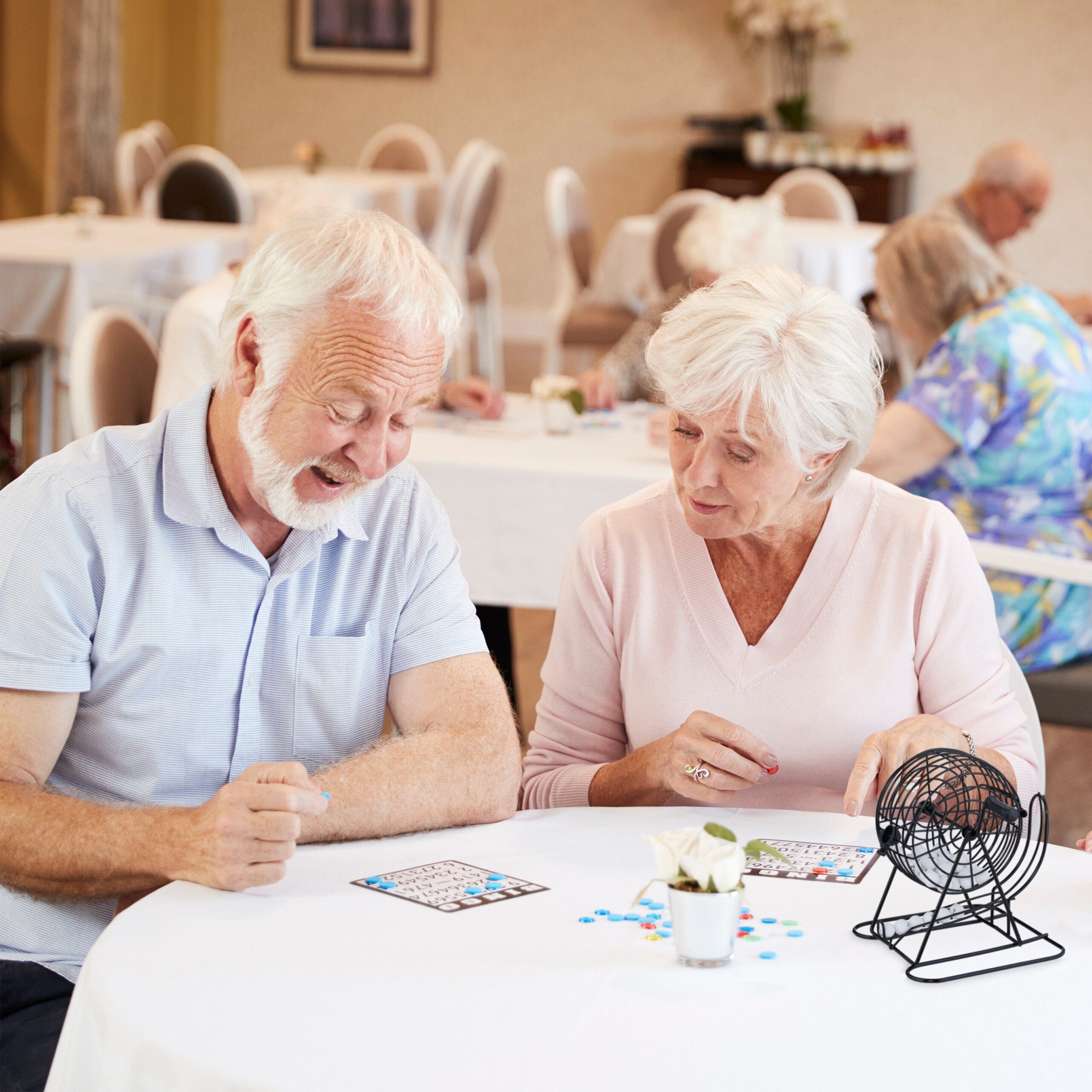 relaxdays Spiel Bingo-Spiel Set für Kinder & Erwachsene