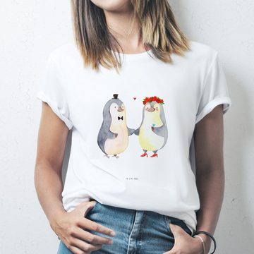 Mr. & Mrs. Panda T-Shirt Pinguin Heirat - Weiß - Geschenk, Heiratsantrag, Sprüche, verliebt, B (1-tlg)