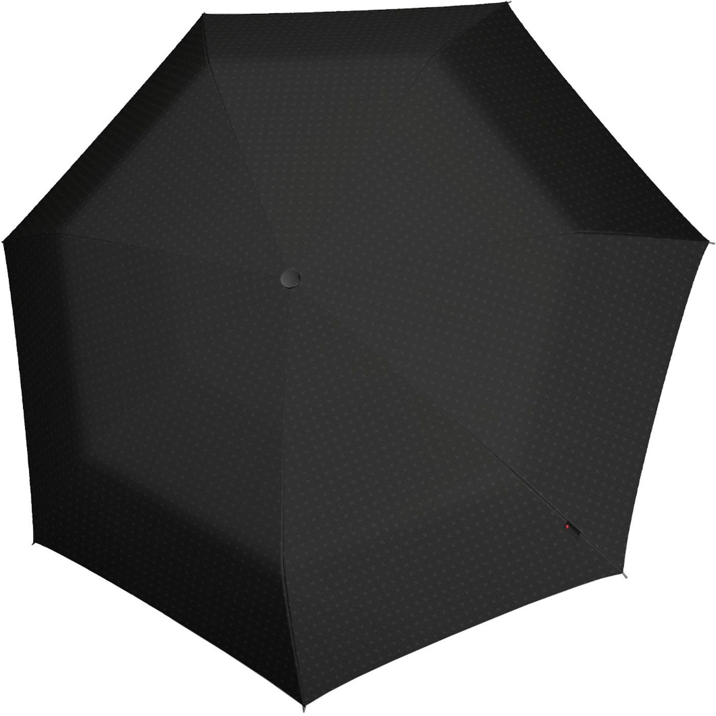 Knirps® für Cross praktische Damen-Schirm superthin im kleiner die X1 winzig die Etui, Taschenregenschirm Regenschirm Handtasche mit Mat mini durch Befestigungsmöglichkeit Schlaufe