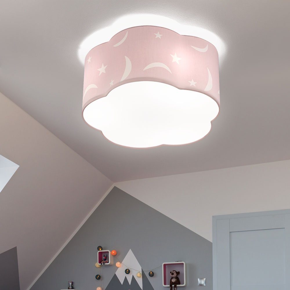Deckenlampe Leuchtmittel inklusive, etc-shop Wolke rosa nicht Kinderzimmer Dekolicht, Deckenleuchte Kinderleuchte