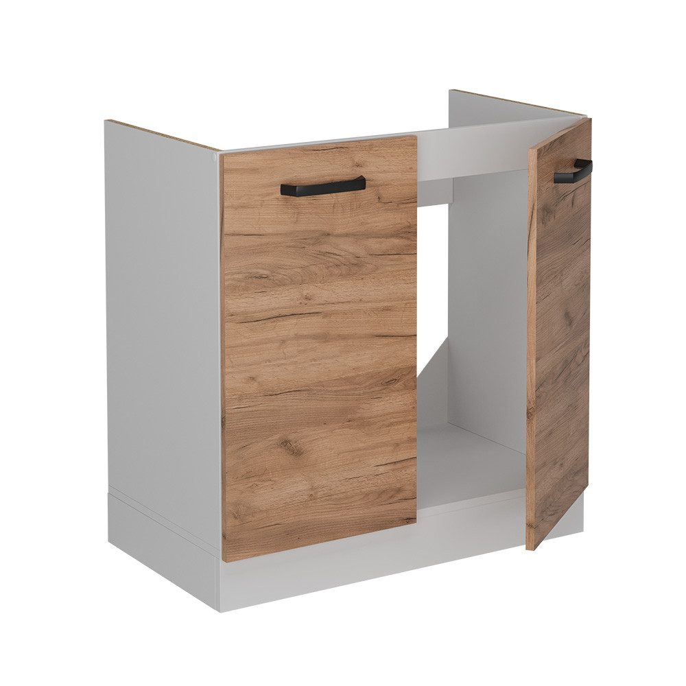 Vicco Spülenunterschrank R-Line, Goldkraft Eiche/Weiß, 80 günstig online kaufen