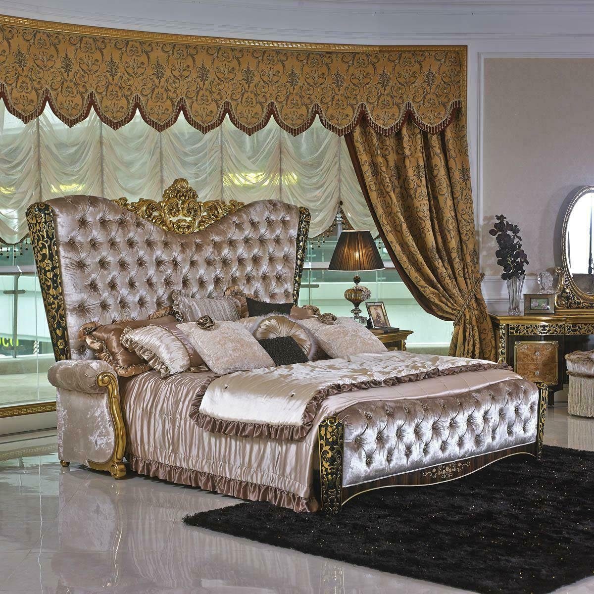 JVmoebel Bett, Doppelbett Bett Ehebett Betten Design Barock Luxus Luxur Rokoko