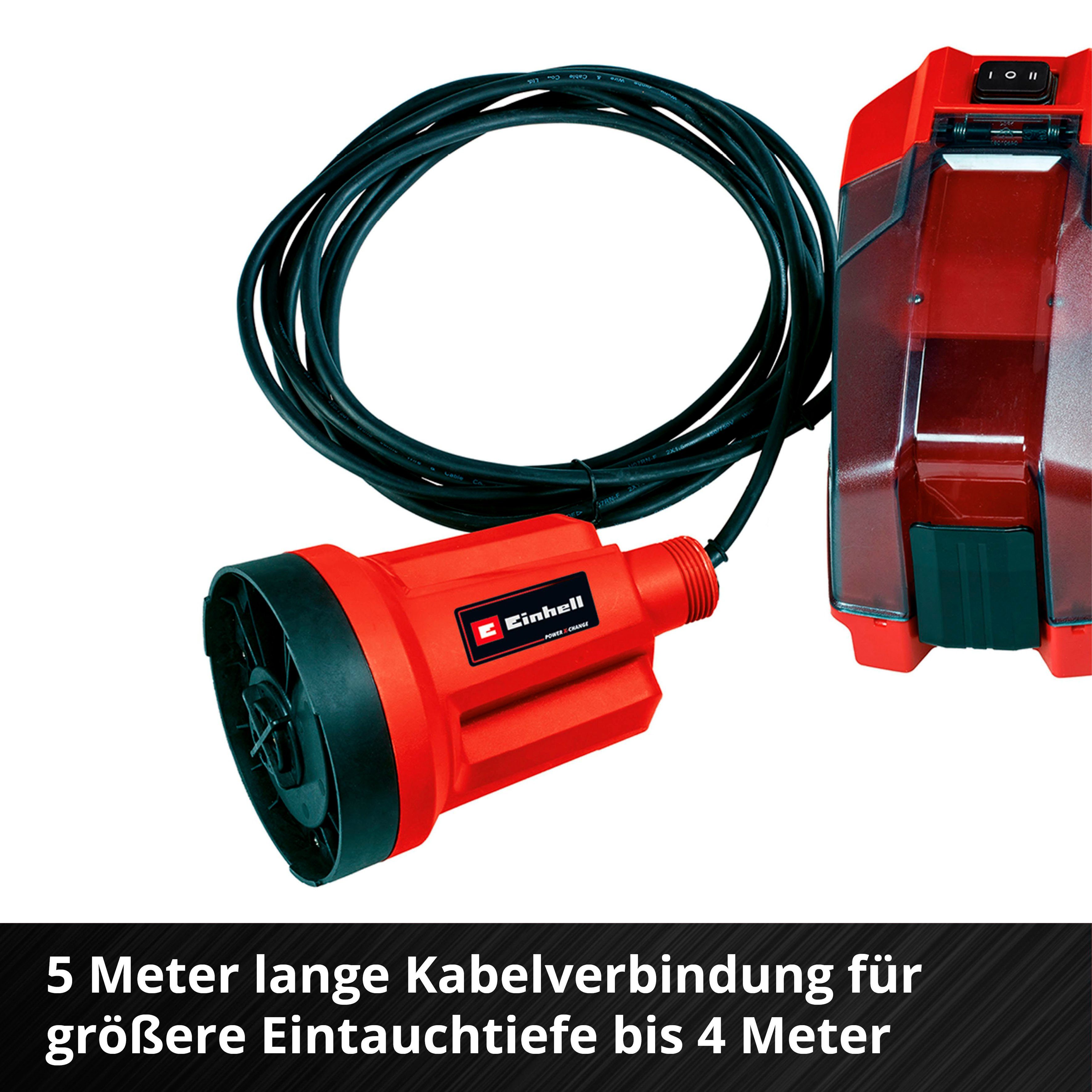 Einhell Klarwasserpumpe GE-SP 18 LL Li -Solo, ohne Akku und Ladegerät