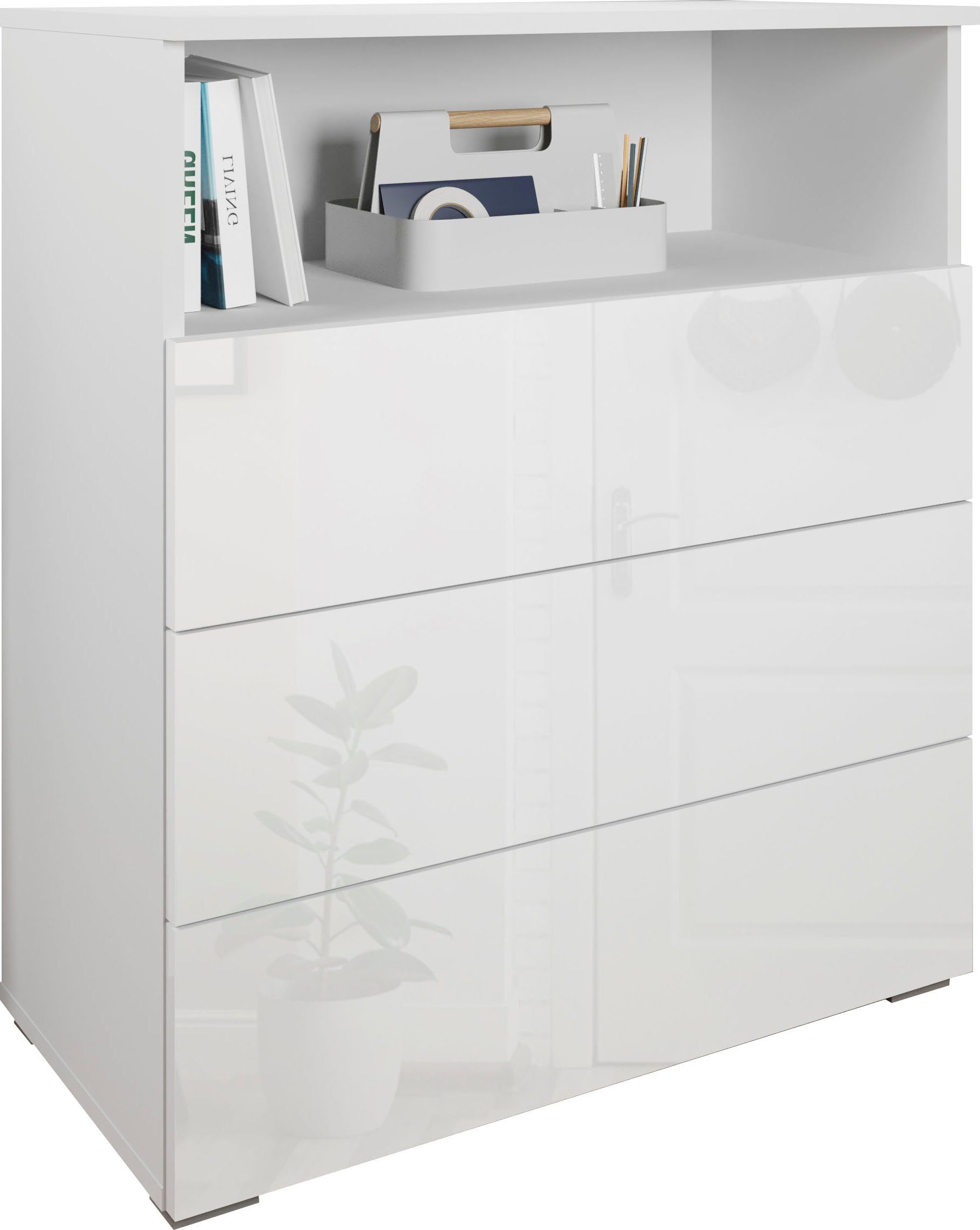 weiß matt/weiß Hochglanz