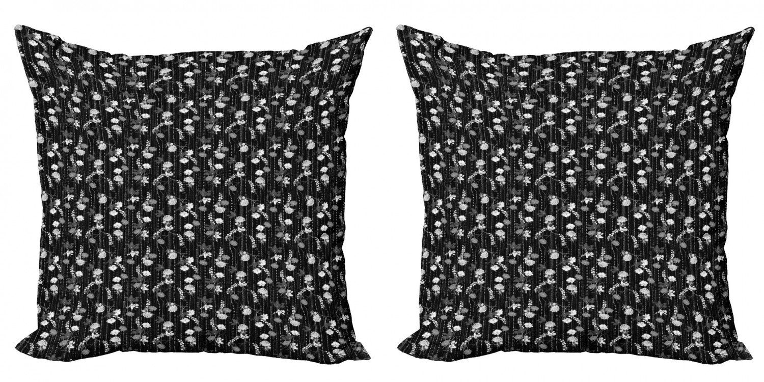 Kissenbezüge Modern Accent Doppelseitiger Digitaldruck, Abakuhaus (2 Stück), Blumen Tupfen-Anhänger Blumen