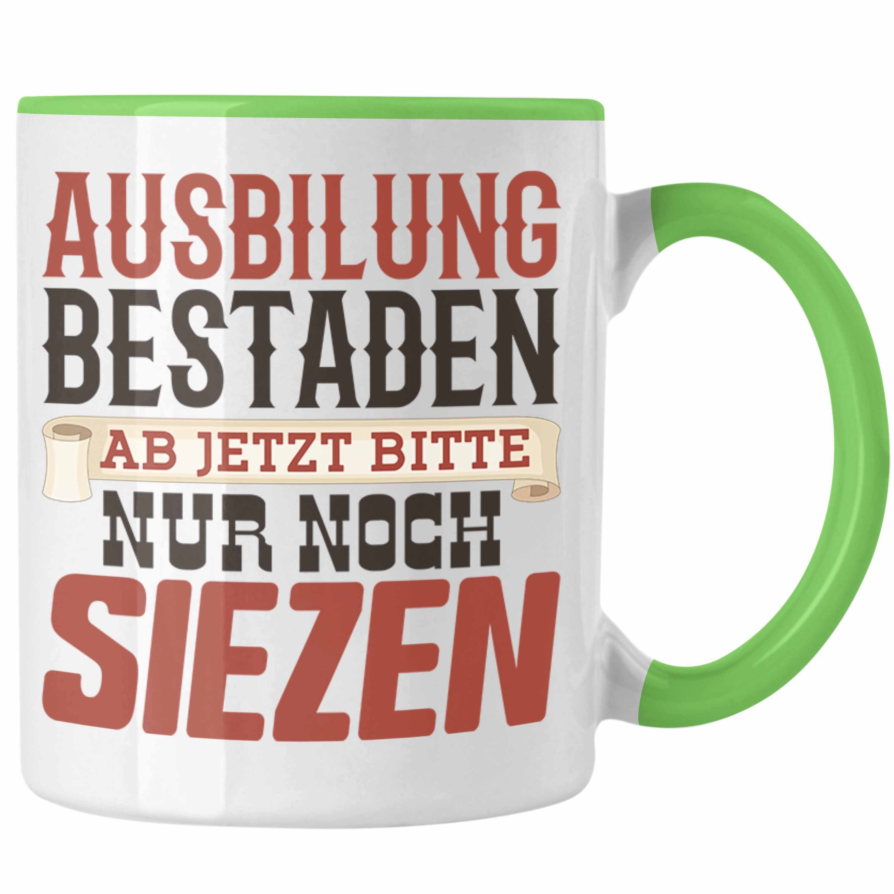 Bestanden Tasse Geschenk Geschenkidee Tasse Trendation Ausbildung Bestande Trendation Grün -