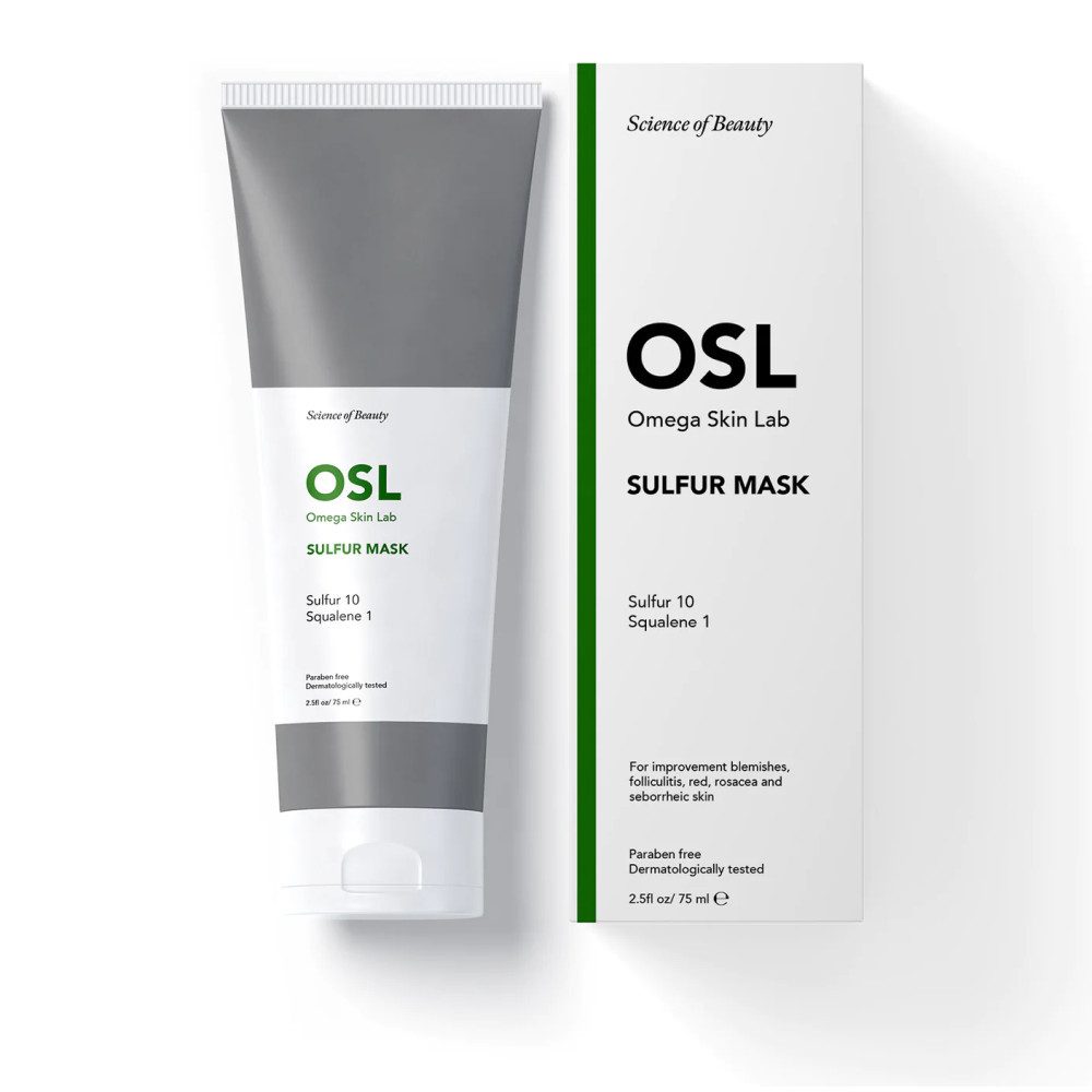 OSL Omega Skin Lab Gesichtsmaske Friendly Sulfur Mask 75 ML - Gesichtsmasken-Hautpflege zur Unterstützu