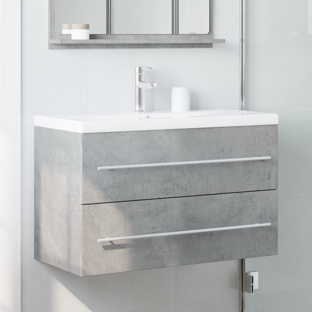 vidaXL Badezimmer-Set Waschbeckenunterschrank Artisan-Eiche 80x38,5x48 cm, günstig online kaufen