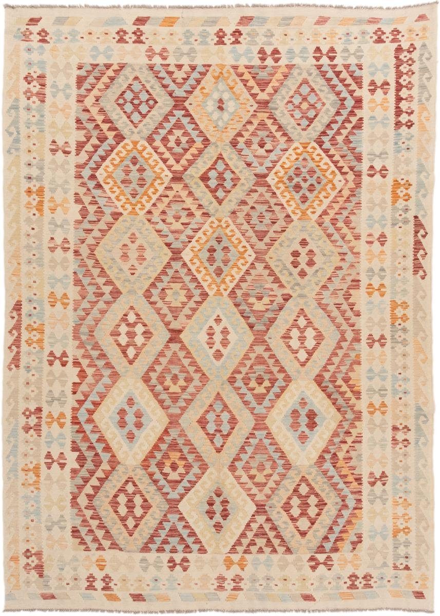 Orientteppich Kelim Afghan 214x292 Handgewebter Orientteppich, Nain Trading, rechteckig, Höhe: 3 mm