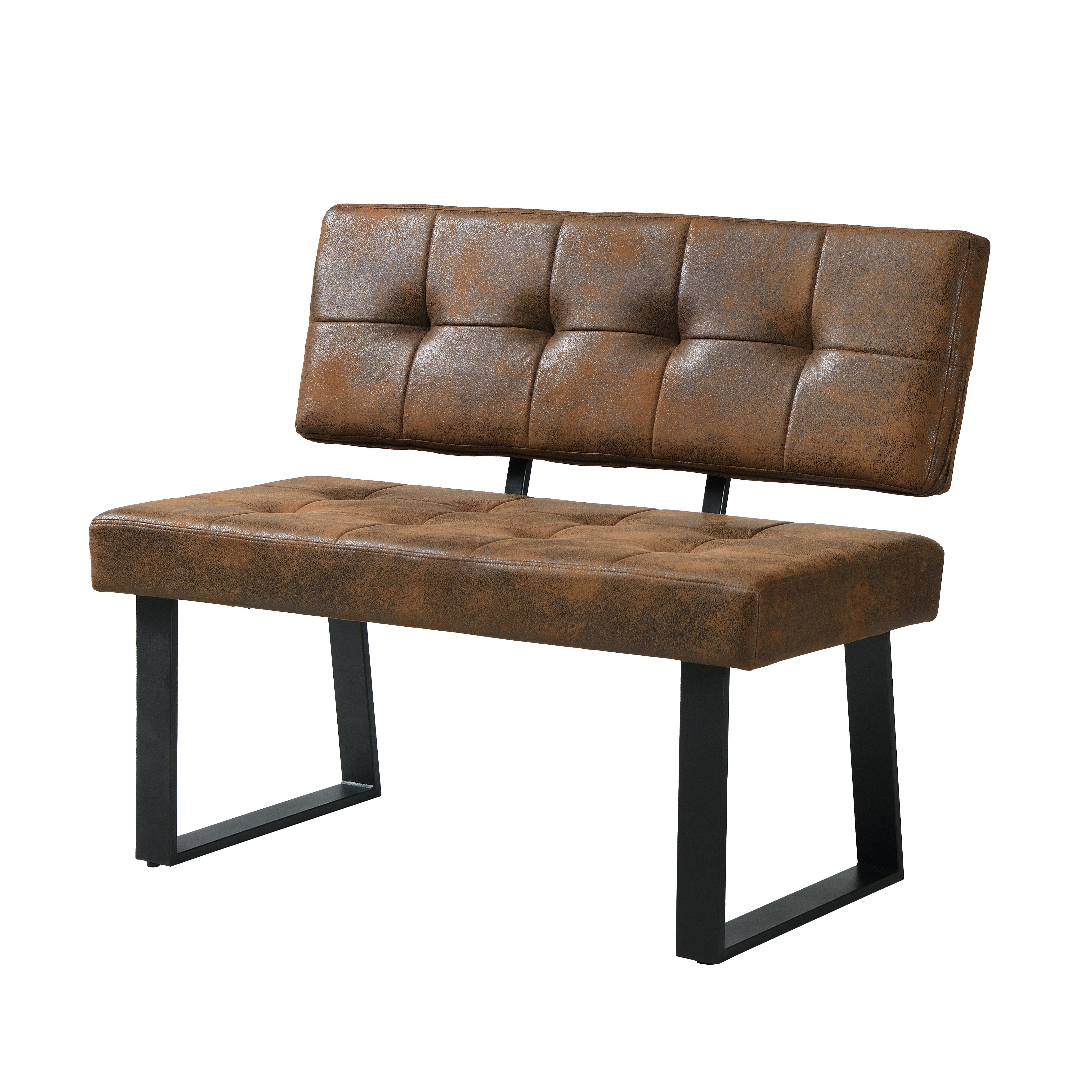 B&D home Essbank SIGFRID (1-St), gepolstert, Metallgestell, mit/ohne Rückenlehne, in 100/120/140/160cm