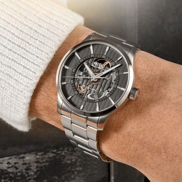 Mido Schweizer Uhr Herrenuhr Automatik Multifort Skeleton Vertigo