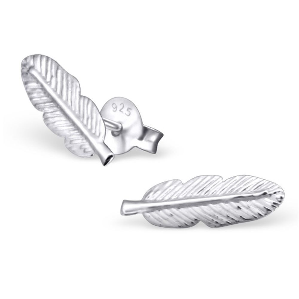 Ohrstecker-Set Ohrstecker Feder aus 925 Silber Damen