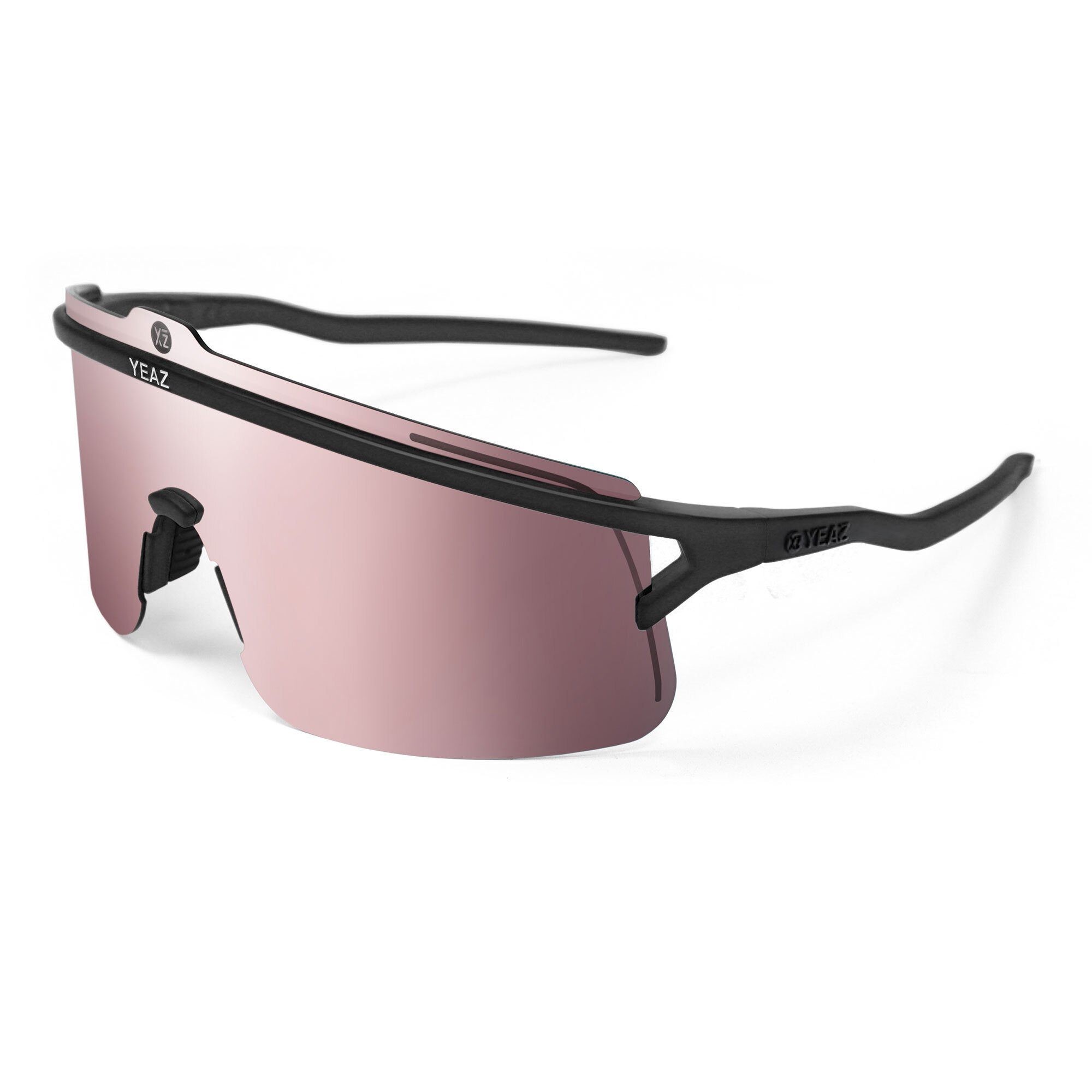 Style perfekte Erlebe Komfort SUNSHADE Sportbrille black/silver, und Schwarz/Roségold Sicht, YEAZ sport-sonnenbrille