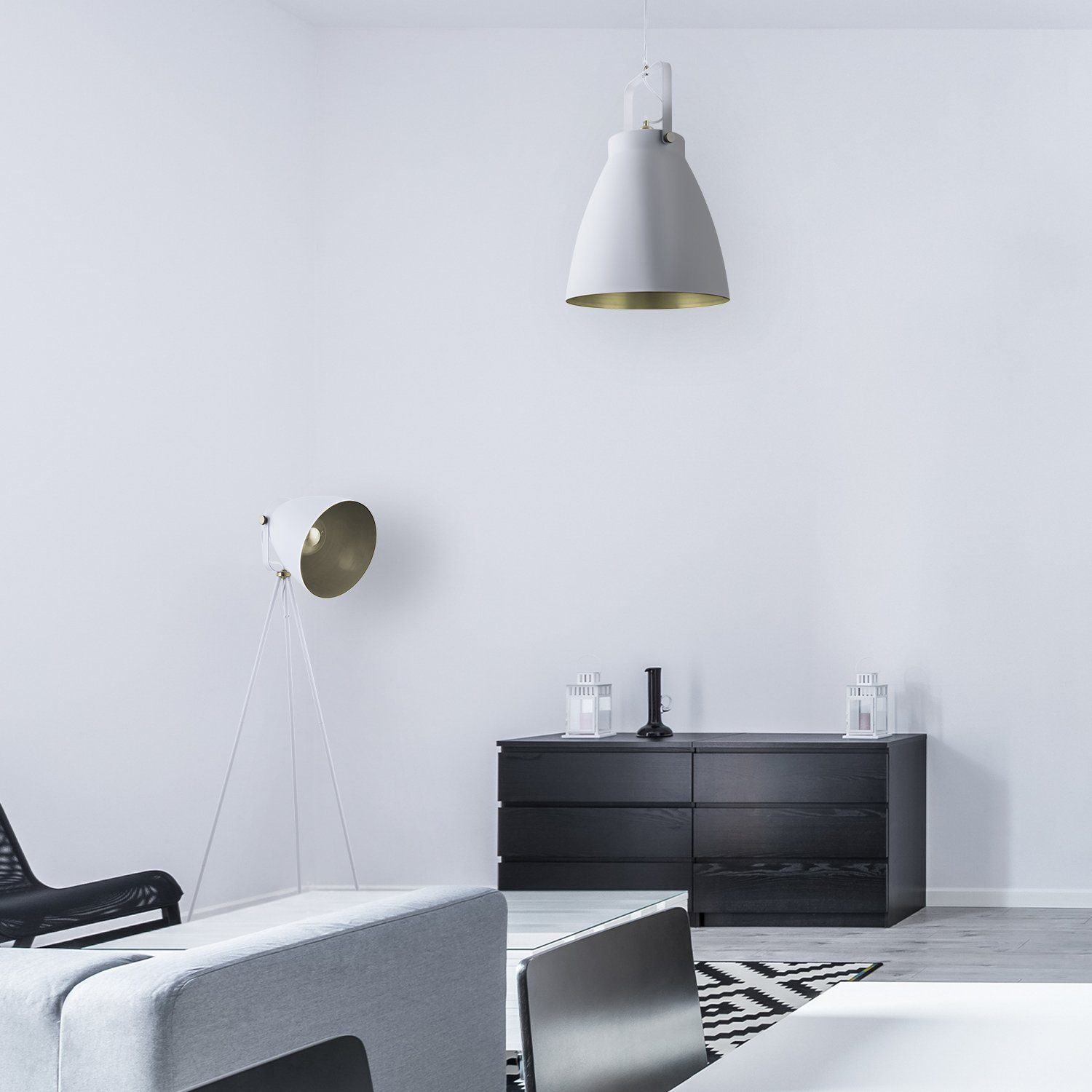Paco Home Pendelleuchte BOONE E27 Wohnzimmer Design ohne Industrial Modern Stehleuchte Leuchtmittel, PD, Scheinwerfer