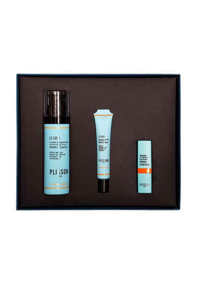 Plisson 1808 Gesichtspflege-Set Plisson 1808 Pflegeset Face Care Set - Sweet Love Tag für Tag wird Ihre Haut revitalisiert, aufgepolstert und perfekt mit Feuchtigkeit versorgt. Dieses Ritual bewahrt Ihr Jugendkapital für lange Zeit. Pflegen Sie Ihre Haut mit unserem Set Gueule d'Amour, das speziell für die männliche Haut entwickelt wurde. Unsere Produkte sind für Männer konzipiert und enthalten natürliche, wirksame und innovative Inhaltsstoffe, die in die Tiefe wirken. Hergestellt in Frankreich., 74-tlg.