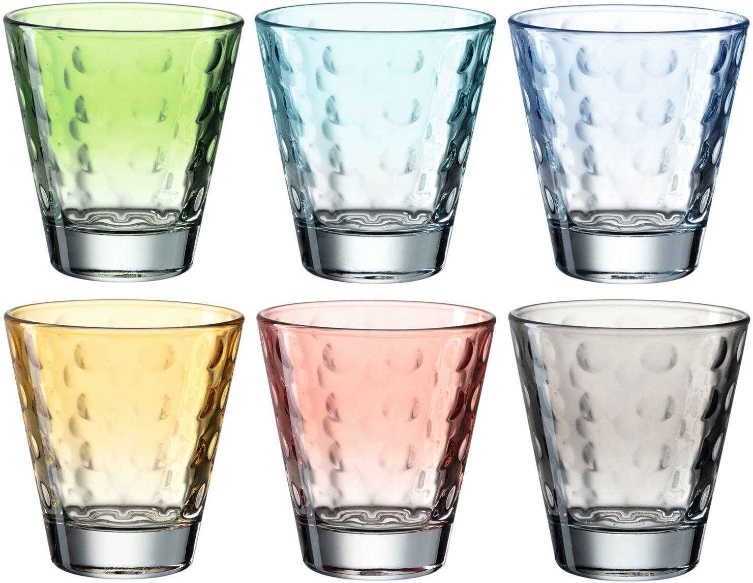 LEONARDO Стекло-Set OPTIC, Glas, 215 ml, 6-teilig