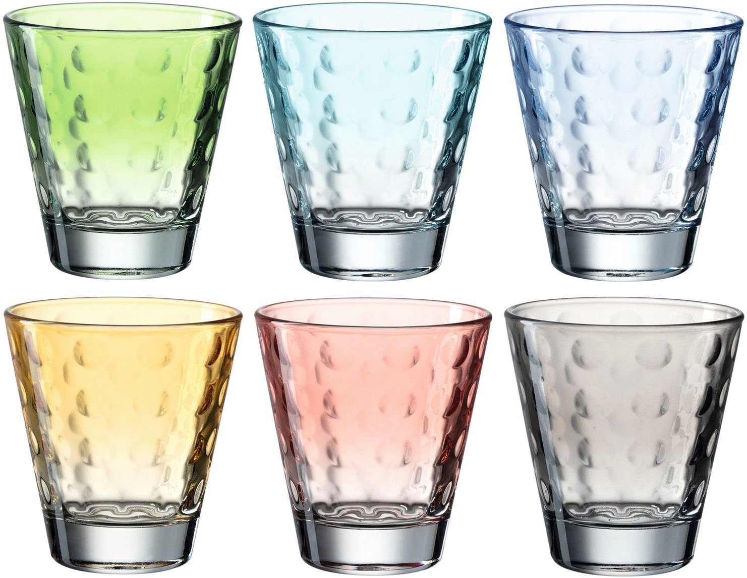 LEONARDO Gläser-Set OPTIC, Glas, 215 ml, 6-teilig