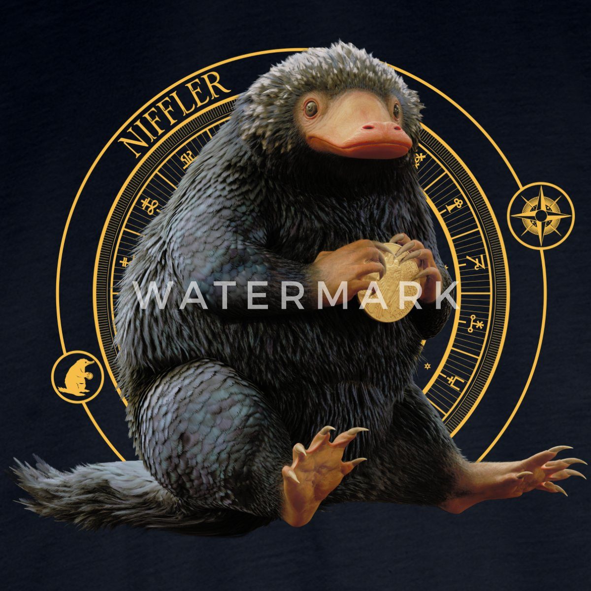 Spreadshirt T-Shirt Phantastische Tierwesen Niffler mit günstig online kaufen