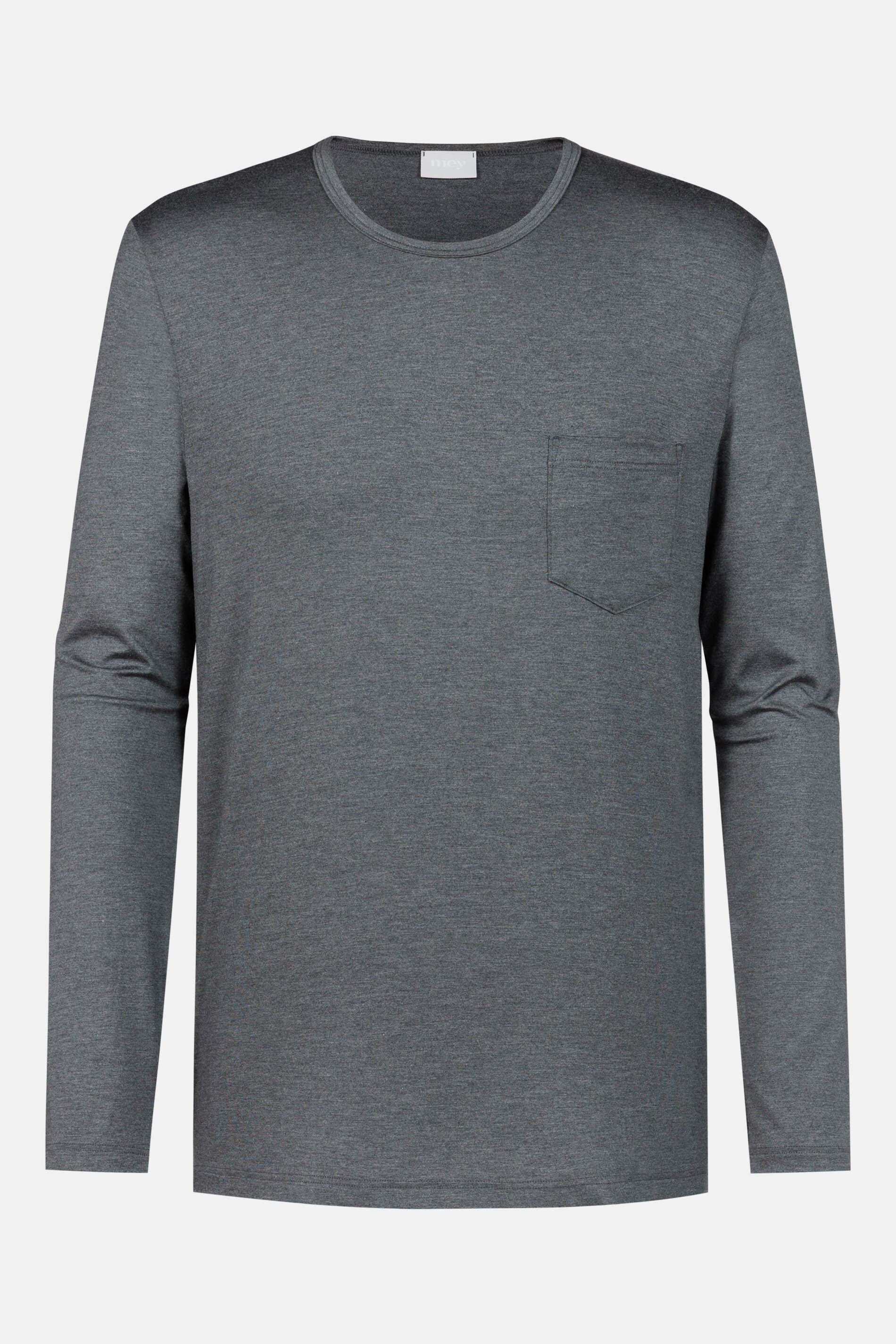 Mey Pyjamaoberteil Mey Herren Langarm-Shirt Serie Jefferson Uni Shirt (1-tlg)