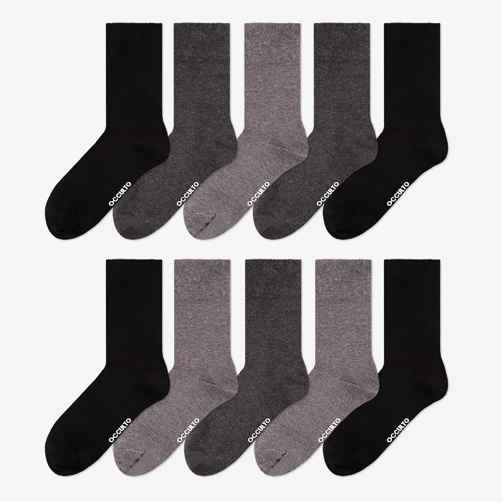 OCCULTO Basicsocken Herren Diabetikersocken 10er Pack (Modell: Goetz) (10-Paar) – Bild 2 von 5