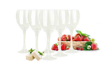 Sendez Weißweinglas »6 weiße Weingläser 300ml Rotweingläser Weißweingläser Weinkelch Gläser«, Glas