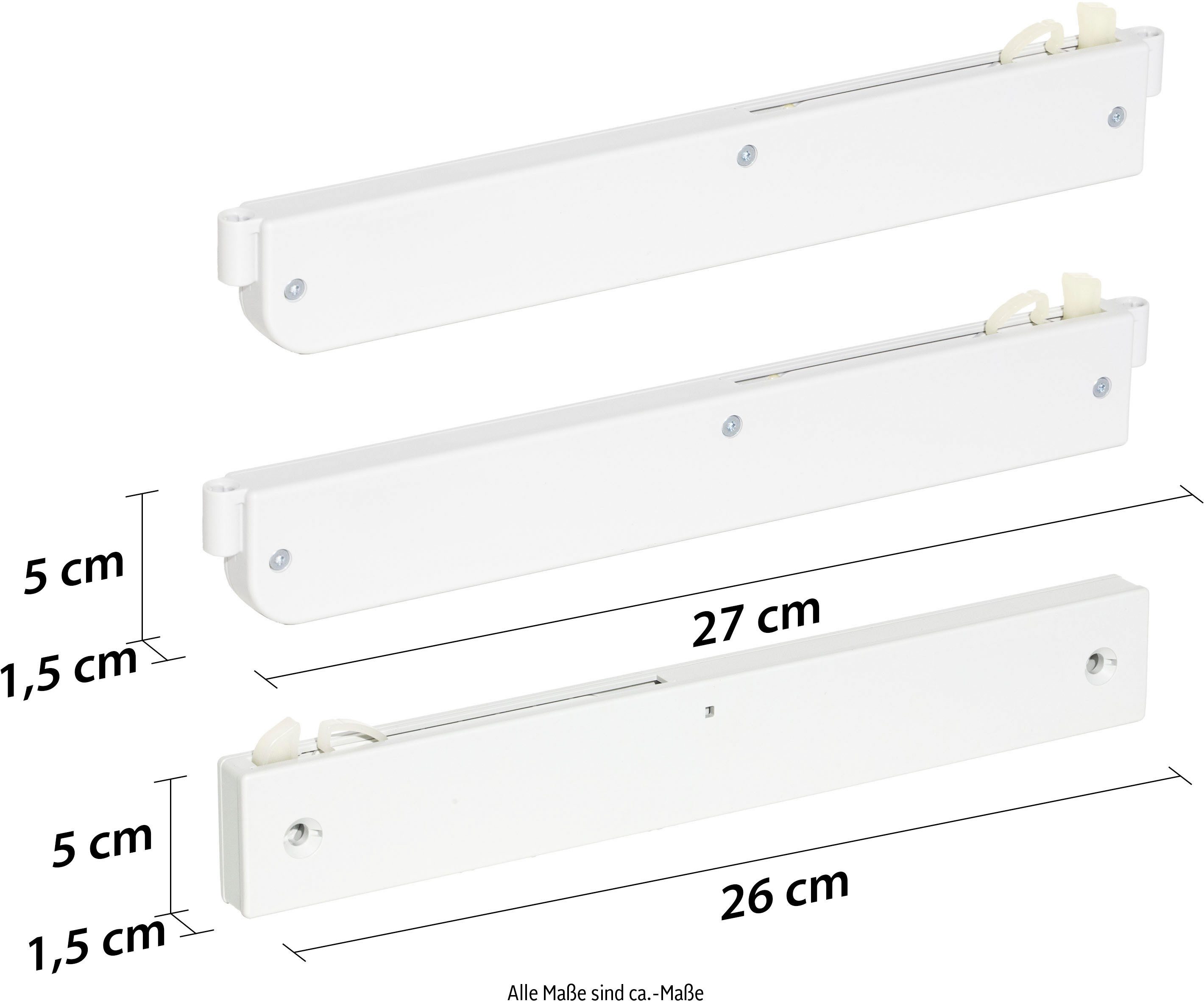 rauch Schwebetürselbsteinzug Soft-Close Zubehör Kleiderschrank Türdämpfer, 3er-Set für 4-türige Synchron-Schwebetürenschränke Breite 316 cm – Bild 5 von 5