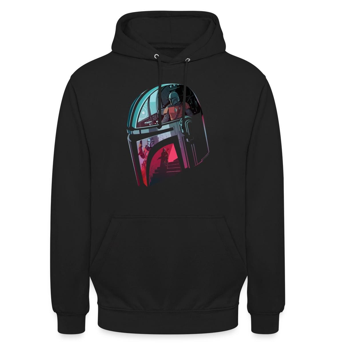Hoodie Star Wars: Mandalorian Verspiegelter Helm Unisex Hoodie