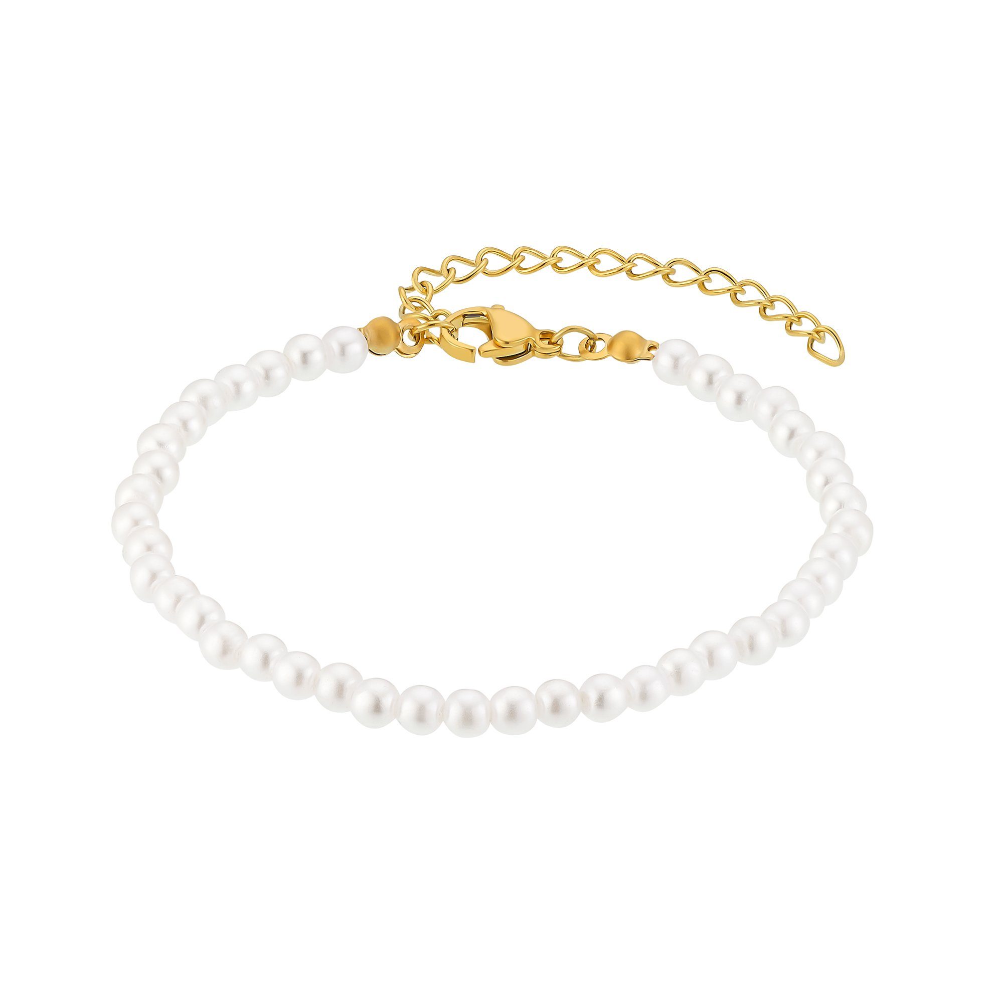 Heideman Armband Juliane silberfarben poliert (Armband, inkl. Geschenkverpackung), Perlenarmband Frauen goldfarben