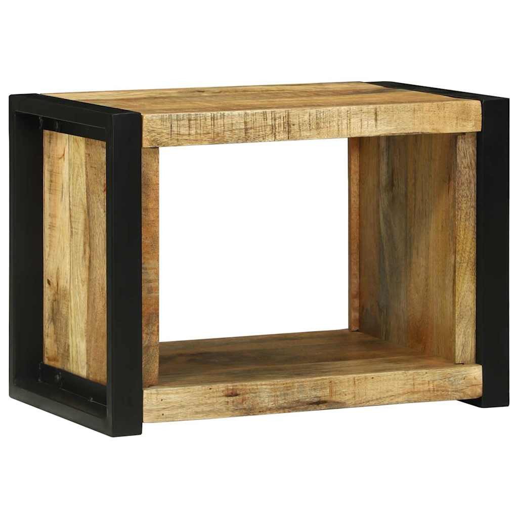 vidaXL Badezimmerspiegelschrank Wandwürfel mit Speicher Braun 55 x 35 x 40 cm Massivholz (1-St)