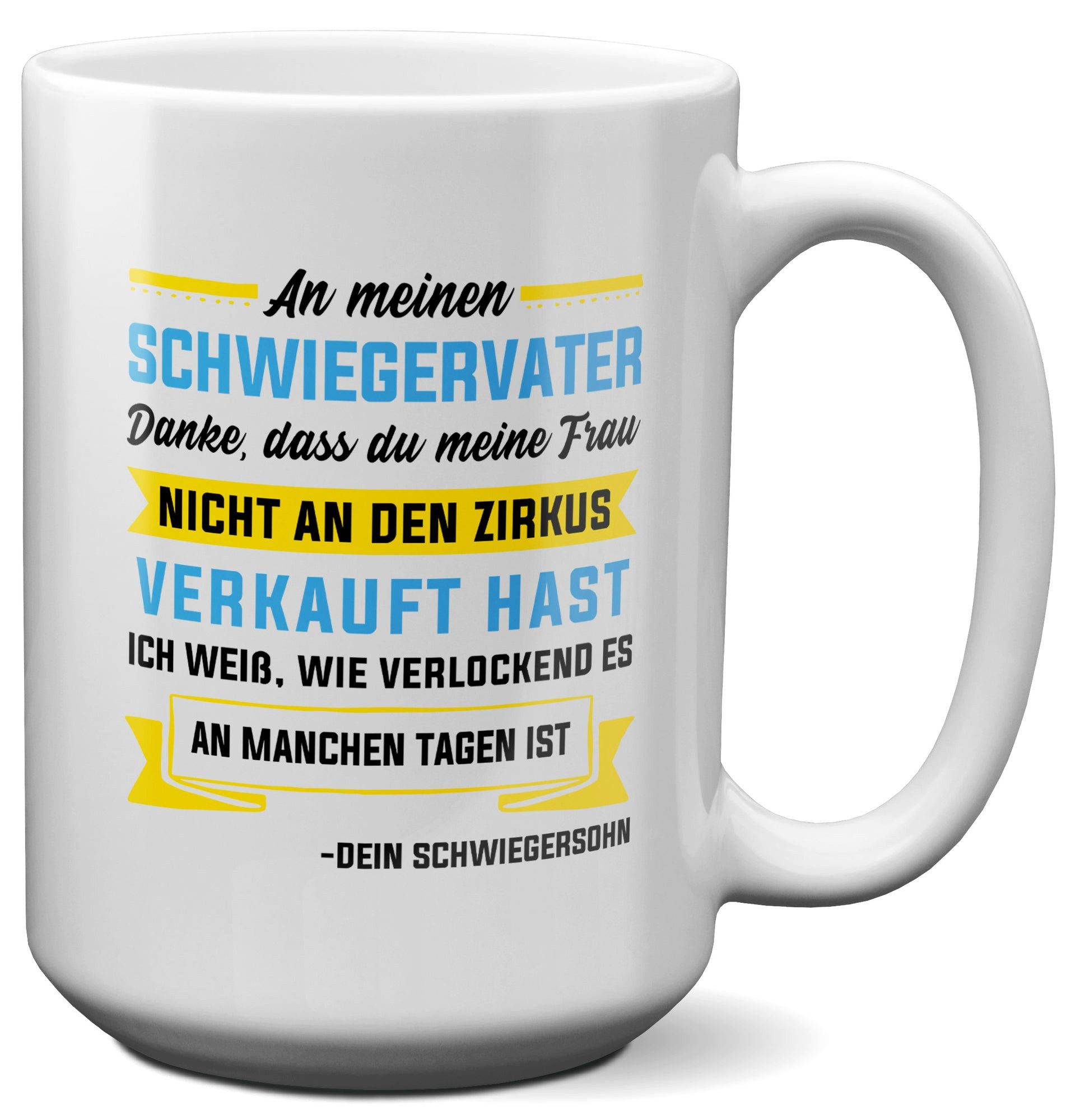 22Feels Tasse Schwiegerpapa Geschenk v. Schwiegersohn Schwiegervater