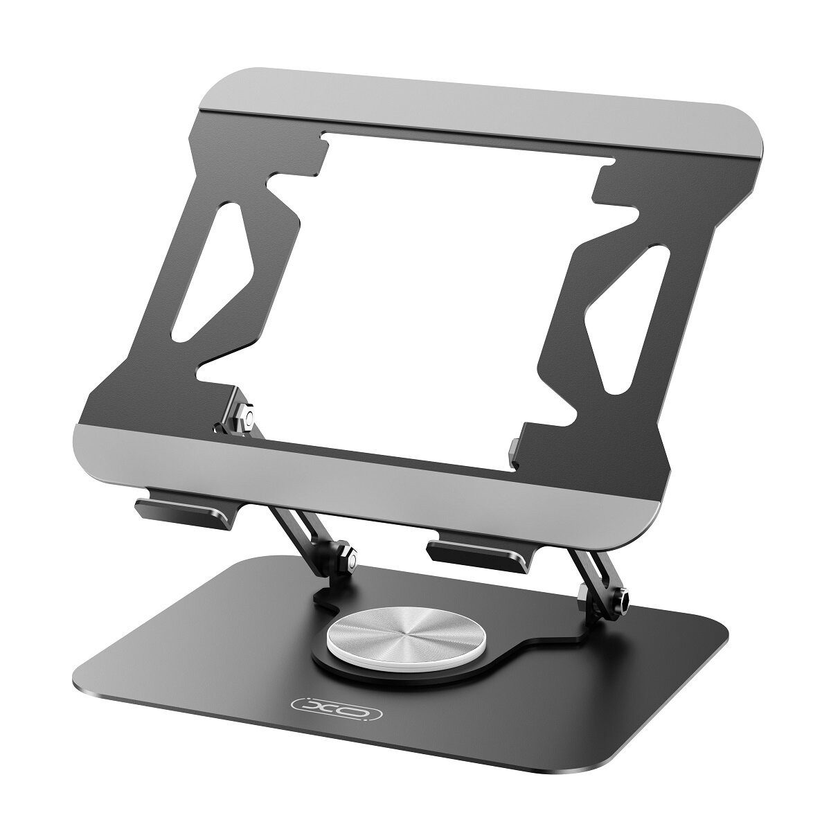 XO Laptop-Ständer C153 Laptop-Ständer Schwarz bis 17,3 Zoll mit 360°-Drehbasis, (bis 17,3 Zoll, Einzelartikel, Einzelartikel, Drehbare Basis mit verstellbarem Neigungswinkel)