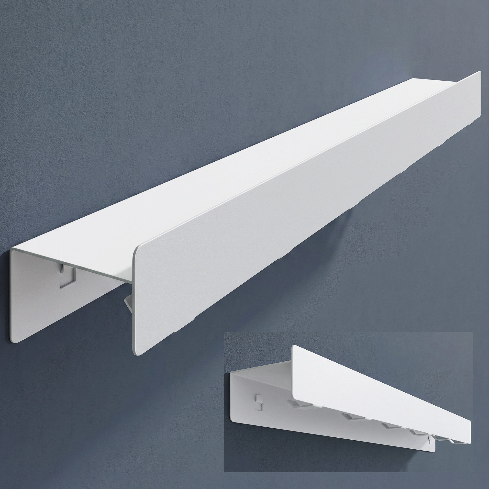 doporro Garderobenleiste Wandgarderobe Garderobenhaken 4/6/8 Haken mit Ablage aus Metall Stalo (6 St), Pulverbeschichtet mit Carbonstahl, 4/6/8 Haken Möglichkeiten