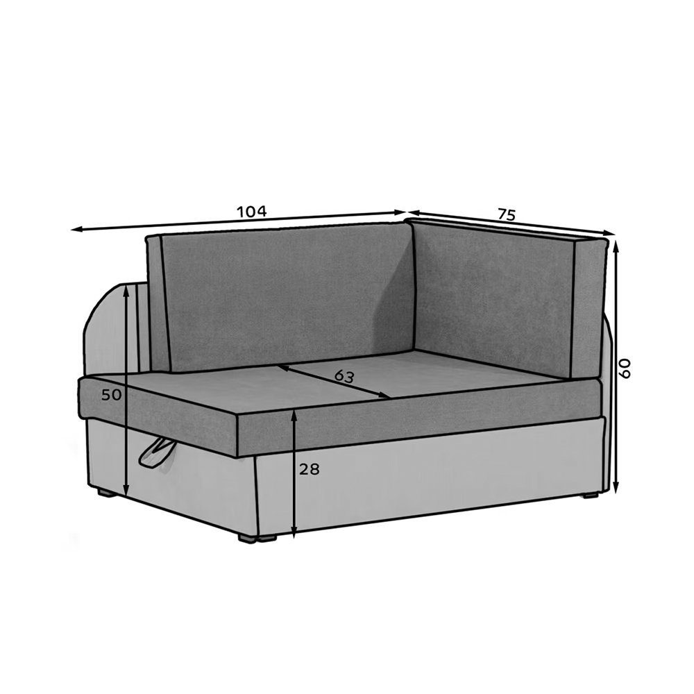 JVmoebel Schlafsofa Schlaffunktion Made Schlafsofa Sofort, Teile, Bettkasten 1 Couch Ecksofa Polstersofa in Europa