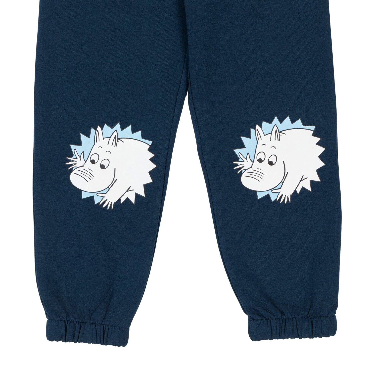 Moomin by Martinex Sweatpants Moomin Kids Sweatpants „Hey Moomin“ – Dark Blue, Print auf den Beinen
