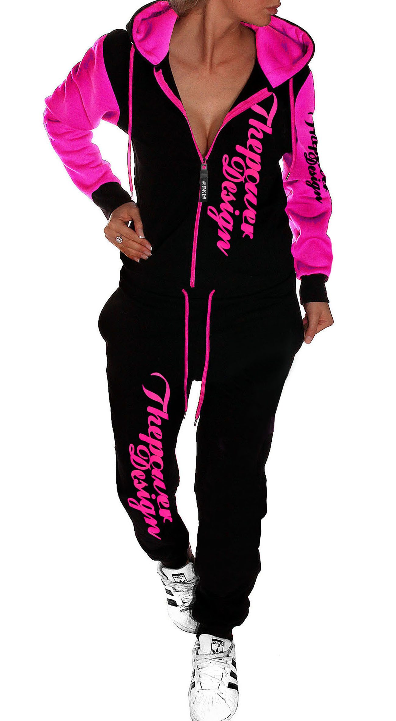 RMK Jogginganzug Damen Sportanzug The Power Design (Set), Trainingsanzug Freizeitanzug Fitness mit Kapuze