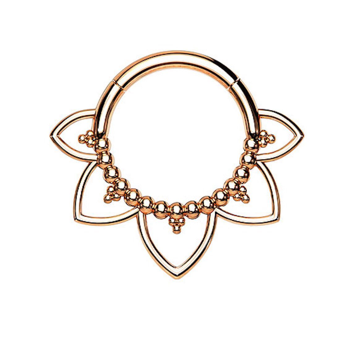 Nasenpiercing Septum Piercing Ring Segmentring Clicker Scharnier Lotus Blume