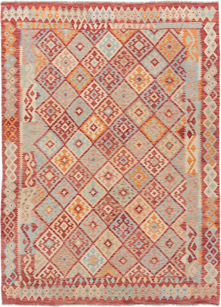 Orientteppich Kelim Afghan 213x293 Handgewebter Orientteppich, Nain Trading, rechteckig, Höhe: 3 mm