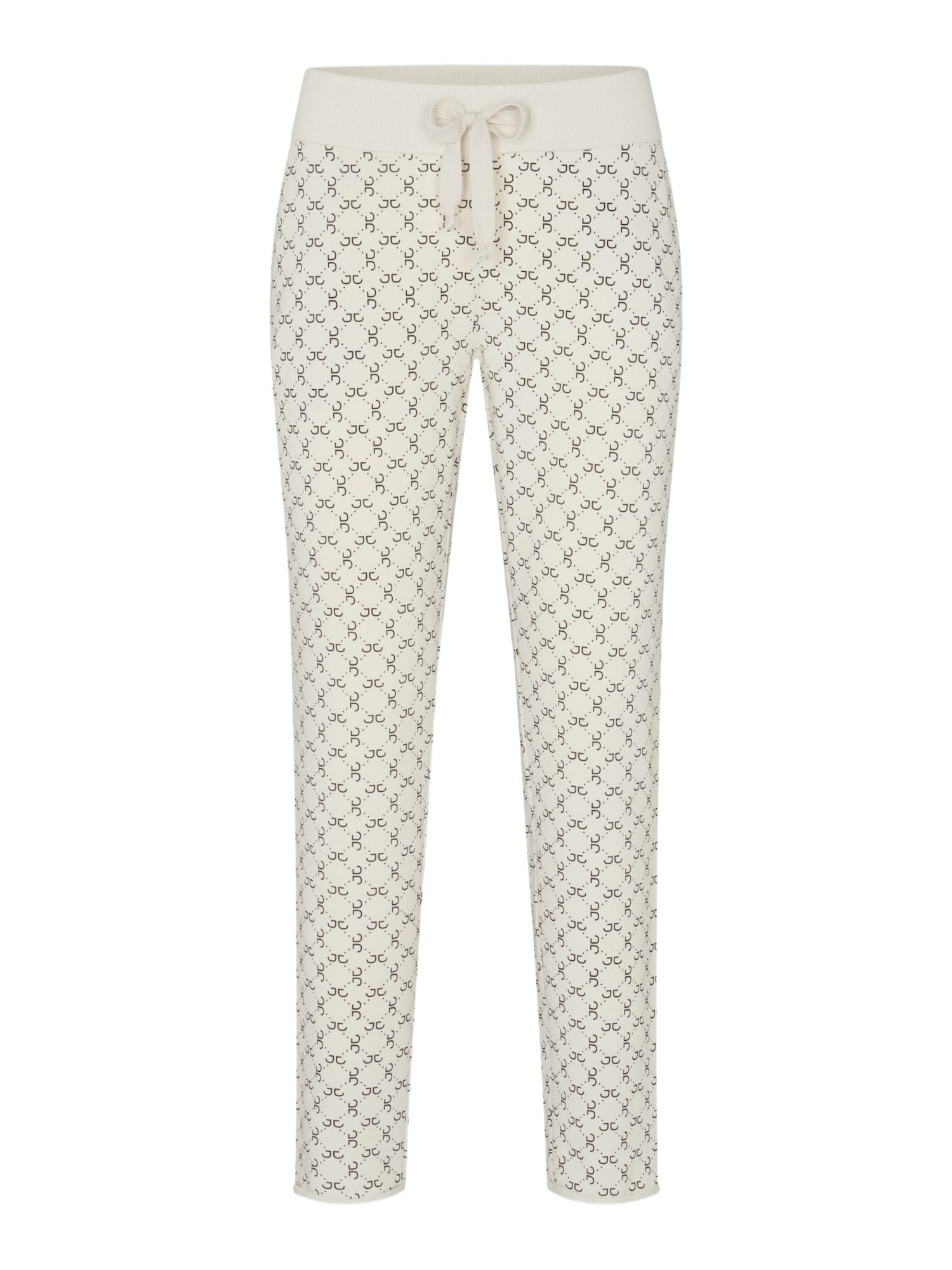 Juvia Stoffhose weiß, Casual, Baumwolle, Unifarben, Slim Fit, Mittel