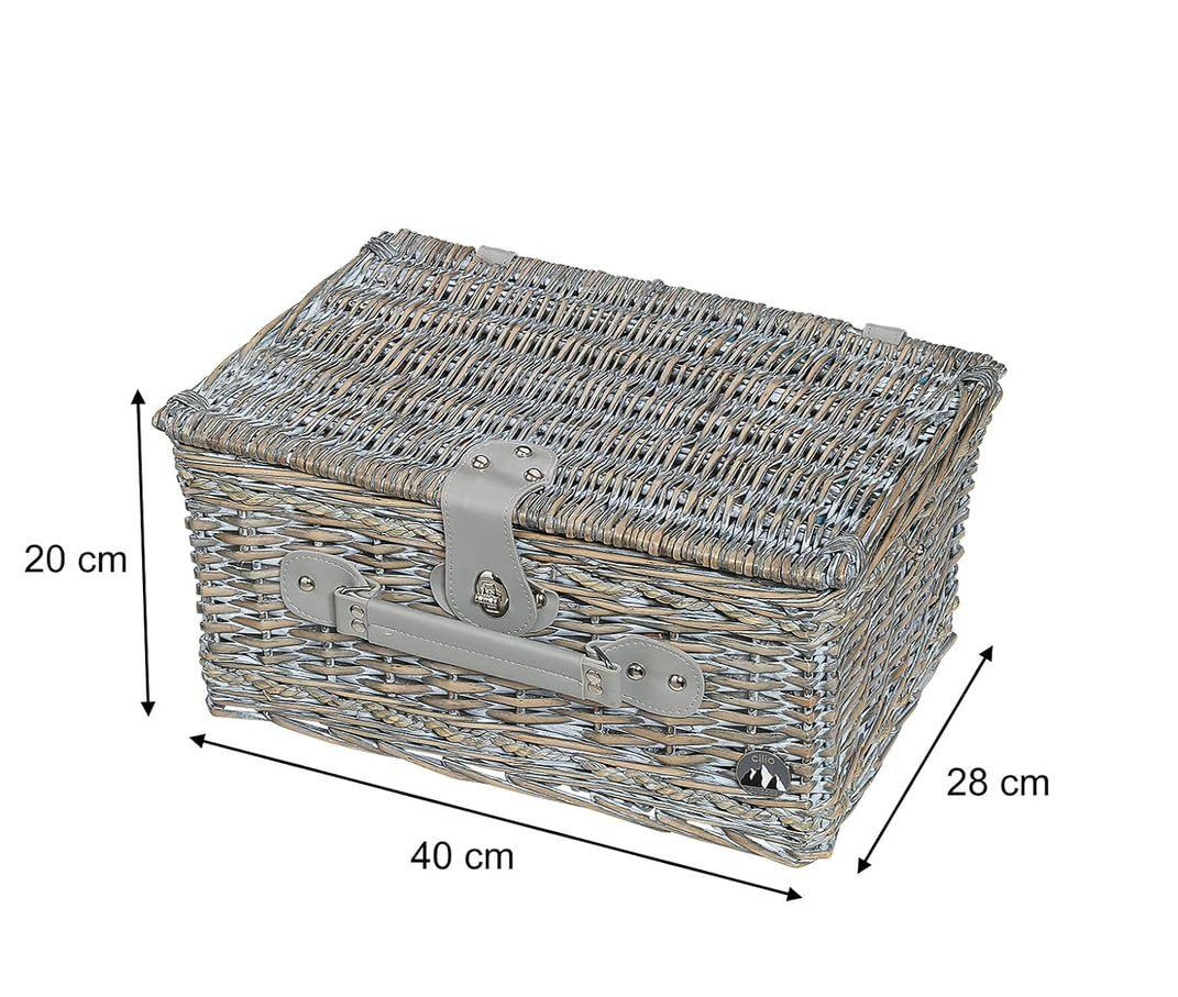 Cilio Picknickkorb Cilio - Picknick-Korb "Stresa" Weide mit Besteck & Geschirr 2
