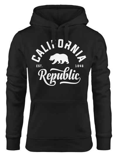 Neverless Hoodie Hoodie Damen California Republic Kapuzen-Pullover Neverless®