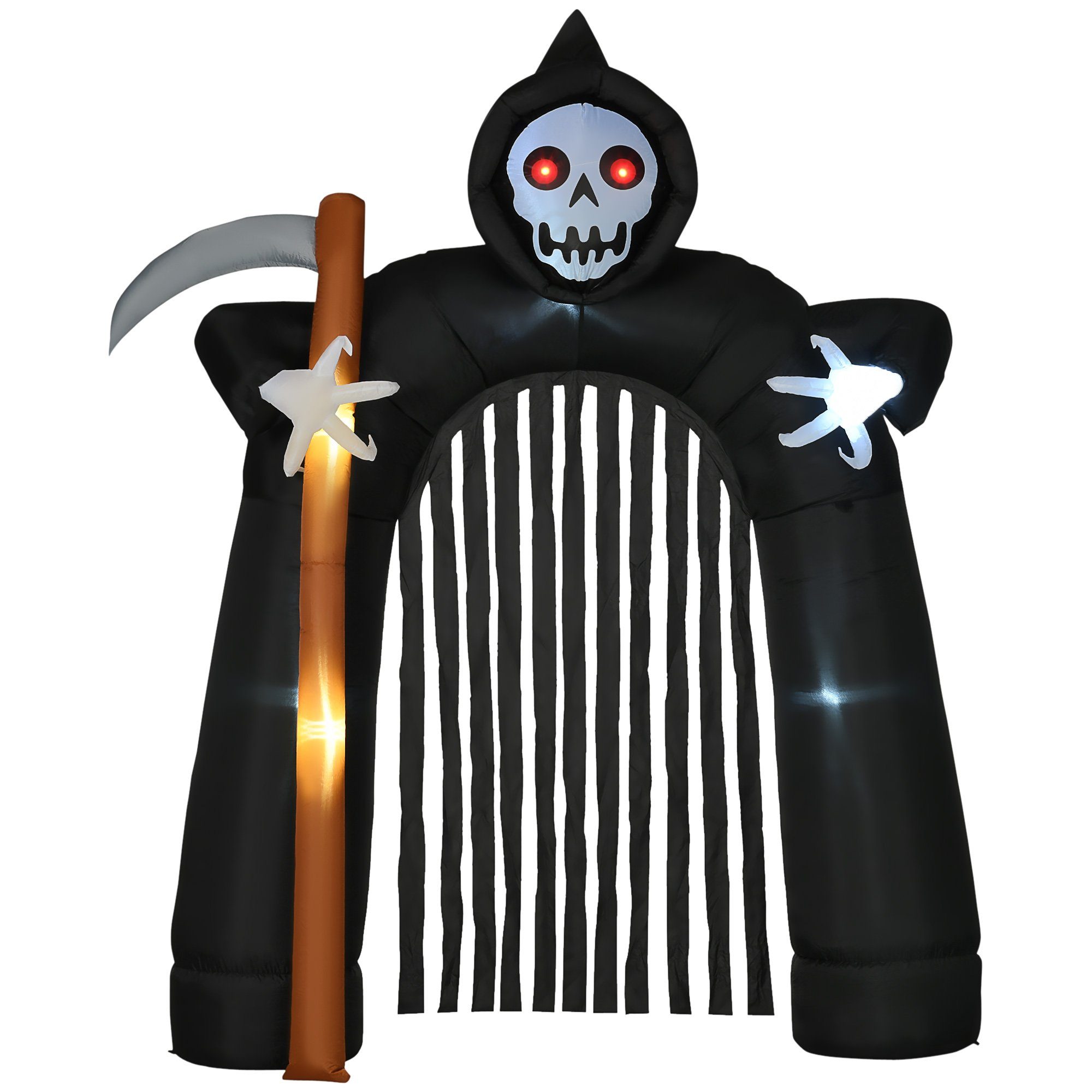 HOMCOM Dekofigur Halloween aufblasbarer Sensenmann-Torbogen (Partydekoratio günstig online kaufen