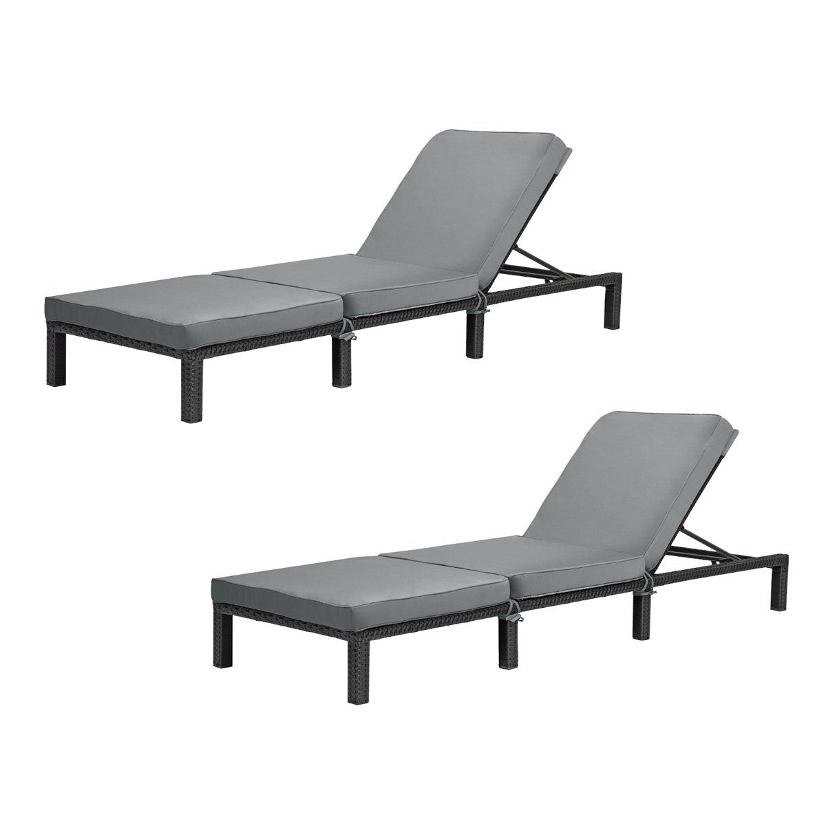 SVITA Gartenliege PEACH, Set, 2 St., Sonnenliegen, klappbare Rückenlehne, U günstig online kaufen