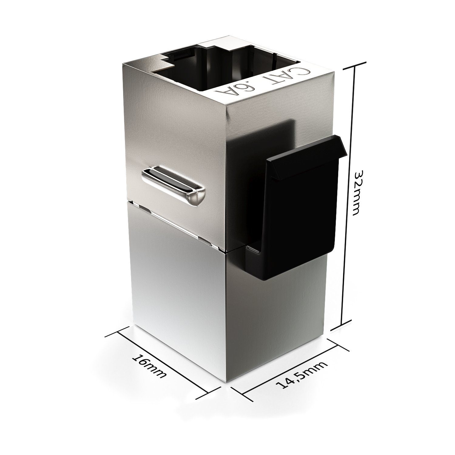 deleyCON deleyCON 8 CAT6a Keystone Modul Patchkabel Kupplung Verbinder Netzwerk-Adapter