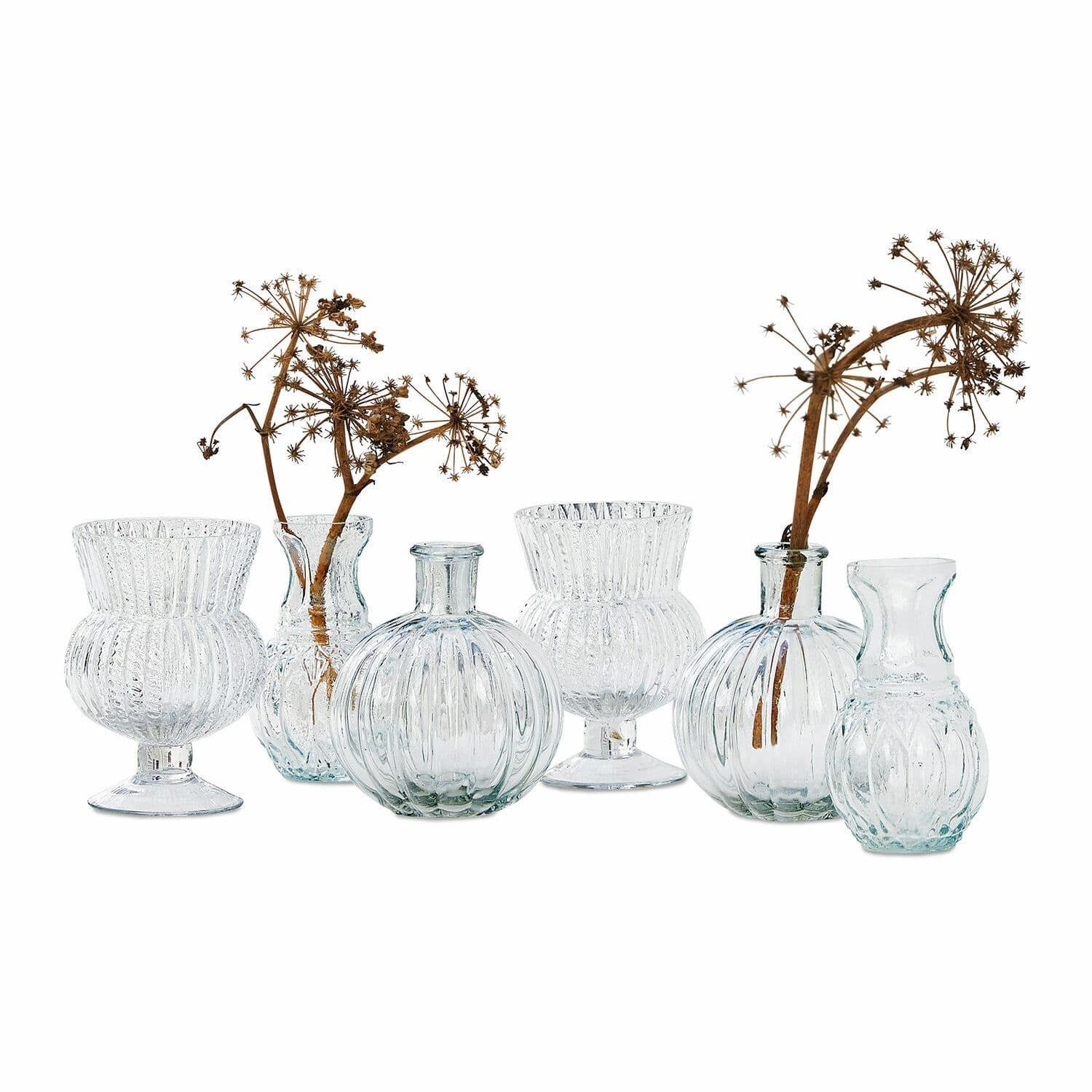 Mirabeau Übertopf Vase 6er Set Amber klar günstig online kaufen