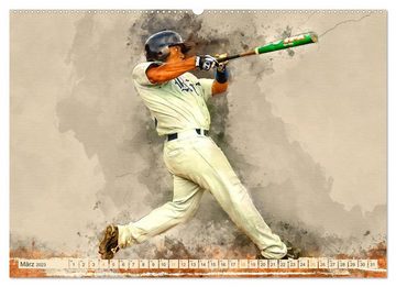 CALVENDO Wandkalender Ich liebe Baseball (Premium, hochwertiger DIN A2 Wandkalender 2023, Kunstdruck in Hochglanz)