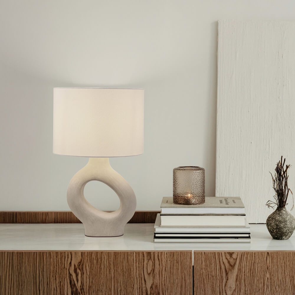HOME DELUXE Tischleuchte Tischlampe asymmetrisch LOLA, zeitlose Farbkombina günstig online kaufen