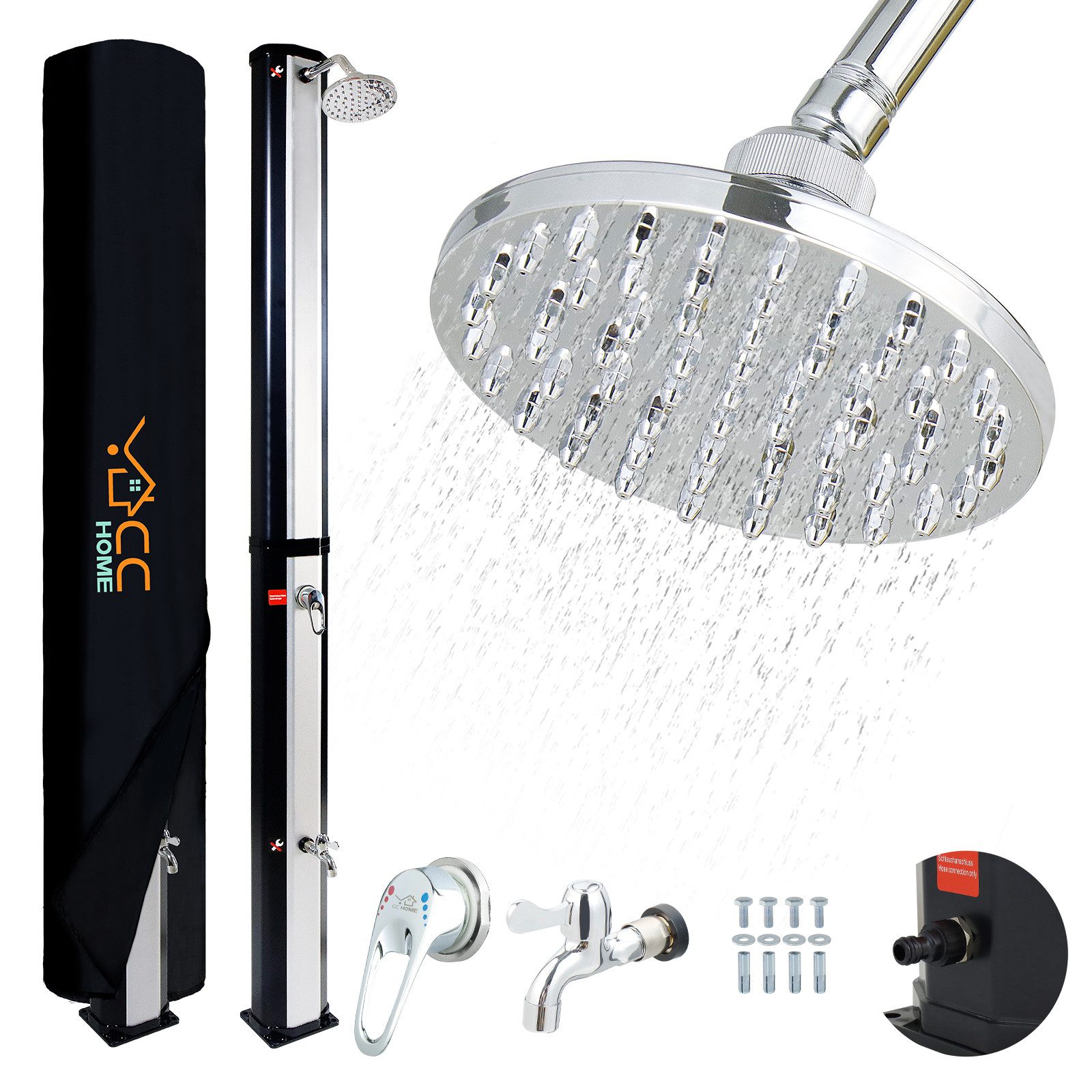 CCLIFE Gartendusche Solardusche Gartendusche mit Abdeckhaube günstig online kaufen