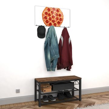 Primedeco Garderobenpaneel Magnetwand und Memoboard aus Glas Pizza fixfertig